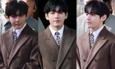V BTS Tampil dengan Gaya Musim Gugur yang elegan di PFW CELINE, Netizen: Pangeran Kecil
