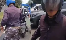 Viral Oknum TNI AL Diduga Pukul Ojol Usai Tak Terima Diklason