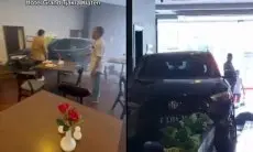 Viral! Mobil Listrik Tabrak Restoran Hotel Grand Tjakra Klaten hingga Pengunjung Panik