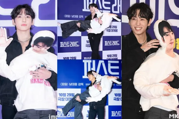 Jungkook BTS Hadiri Acara Pemutaran Perdana Film Cha Eun Woo dengan Teman Tak Terduga