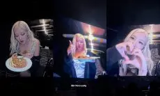 Beda dari Member Lain, Rose BLACKPINK Sibuk Makan Nasi Goreng dan Sate di Bawah Panggung Konser di Jakarta