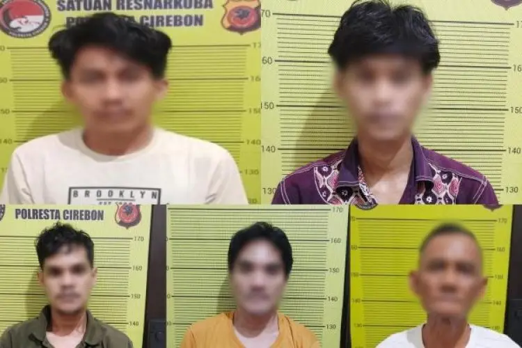 Polresta Cirebon Amankan 5 Pengedar Sabu-sabu