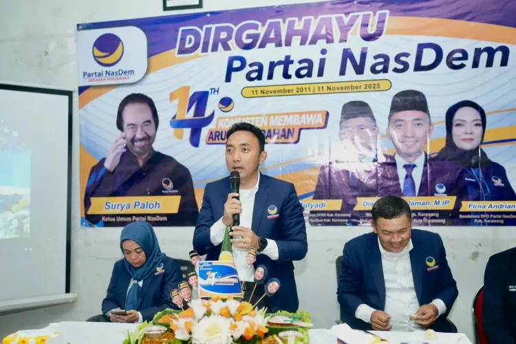 Hari Ulang Tahun ke-14, Nasdem Karawang Gelar Bakti Sosial