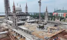 Pembangunan Masjid Raya Nurul Wathon Pakansari Capai 90 Persen