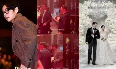 V BTS Diduga jadi Orang yang Berhasil Menangkap Buket Bunga di Pernikahan Kim Woo Bin dan Shin Min Ah