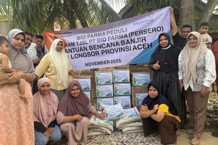 Bio Farma Group Distribusikan Bantuan Korban Bencana di Aceh