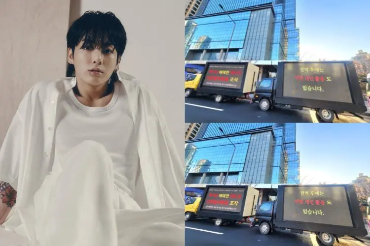 Tuntut Perlindungan Lebih Kuat untuk Jungkook BTS di Tengah Rumor Kencan Winter aespa, Penggemar Kirim Truk Protes ke HYBE