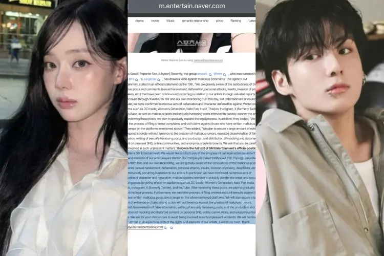 SM Diduga Sengaja Manfaatkan Popularitas Jungkook BTS yang Dirumorkan Kencan dengan Winter aespa