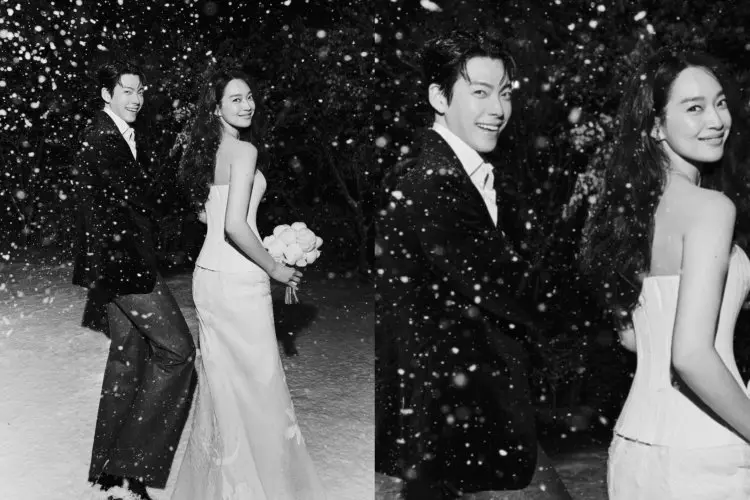 Agensi Unggah Foto Prewedding Kim Woo Bin dan Shin Min Ah di Tengah Hujan Salju Jelang Pernikahan