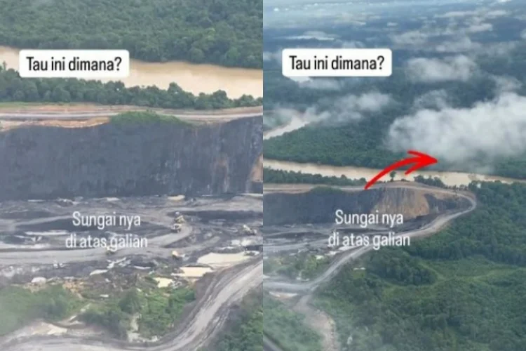 Viral Video Tambang Batu Bara Berau, Sungai Kelay Terlihat Lebih Tinggi dari Lubang Galian