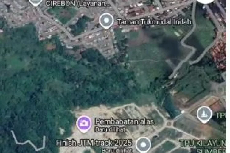 Google Maps Menangkap Ada Pembabadan Lahan Besar-Besaran di Pusat Banjir  Cirebon, Warga Hanya Mengelus Dada