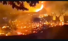 Viral Kebakaran Besar di Pasar Kasongan Katingan: Belasan Rumah dan Dua Madrasah Hangus Terbakar