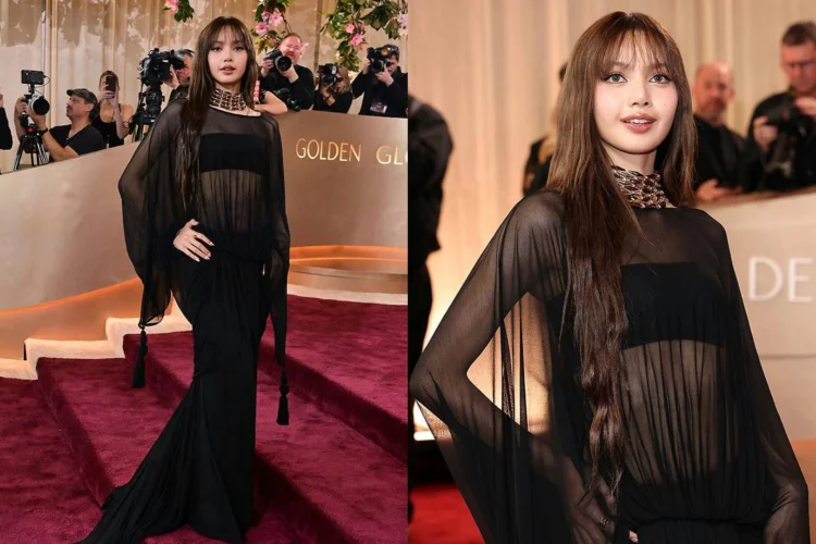 Lisa BLACKPINK Makin Berani dengan Pakai Gaun Transparan saat Hadiri Golden Globe Awards