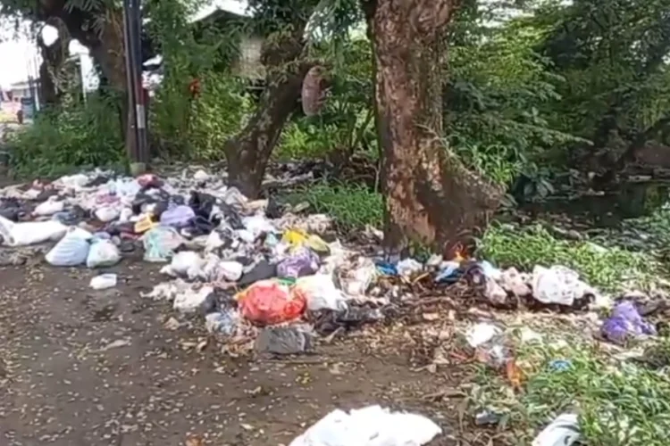 Bau Menyengat dan Jalan Licin, TPS Liar di Astanajapura Resahkan Pengguna Jalan
