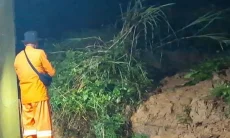 Longsor di Perbatasan Citeureup – Sukamakmur, Akses Jalan Terganggu