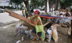 FOTO : Galian Kabel di Jalan Diponegoro Kota Bandung