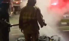 Tabrak Ambulans, Motor RX King Hangus Terbakar