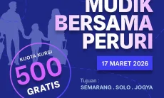 Kuota 500 Kursi! Mudik Gratis 2026 PERURI Dibuka Hari Ini, Berikut Rute Tujuannya