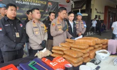 Polres Cimahi Amankan 1 Kuintal Ganja Senilai Rp600 Juta
