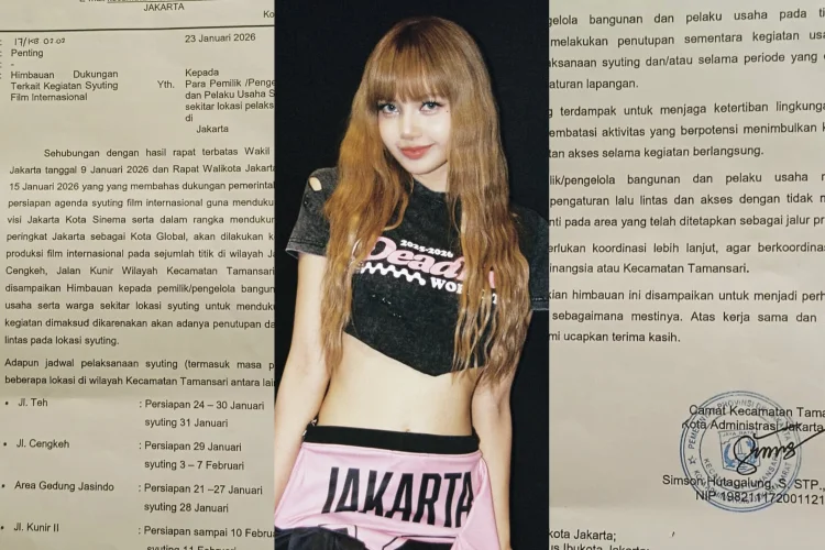 Pedagang di Kawasan Kota Tua Jakarta Dihimbau Tutup saat Lisa BLACKPINK Syuting Film