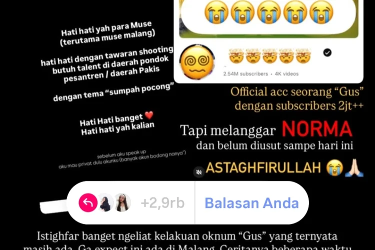 Viral Gus Idris Diduga Lakukan Pelecehan Talent Syuting Horor