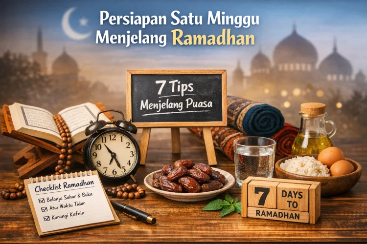 7 Tips Persiapan Satu Minggu Menjelang Puasa Ramadhan agar Ibadah Lebih Lancar