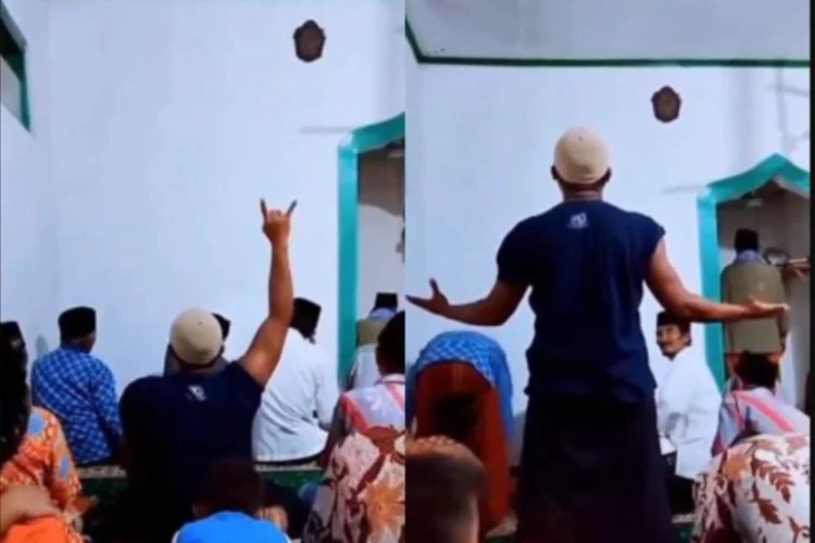 Video Pria “Salam Metal” Saat Tunggu Witir Viral, Netizen: Bikin Melek Pas Tarawih
