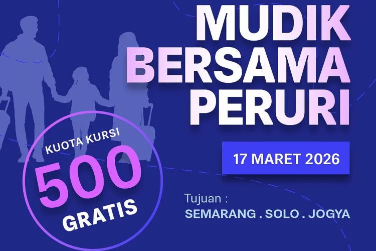 Kuota 500 Kursi! Mudik Gratis 2026 PERURI Dibuka Hari Ini, Berikut Rute Tujuannya