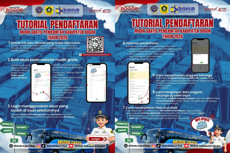 Jangan Salah! Begini Cara Daftar Mudik Gratis 2026 dan Arus Balik Kabupaten Bogor
