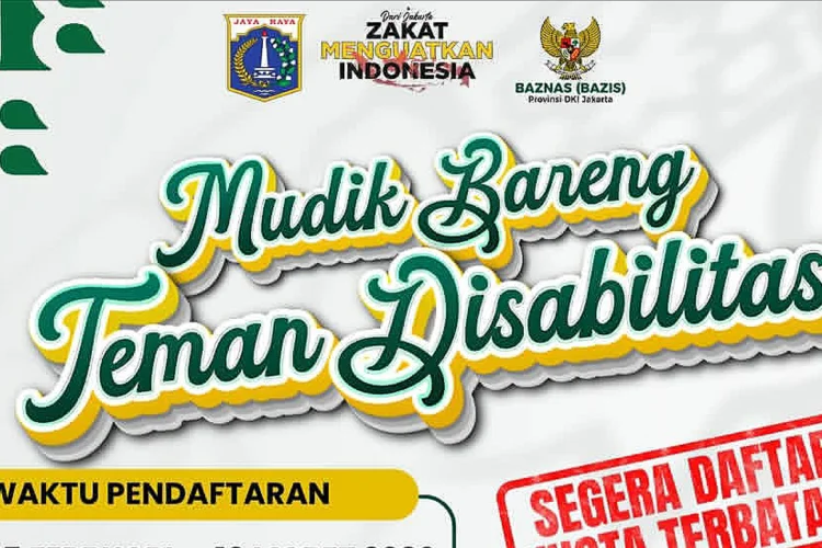 Baznas Buka Pendaftaran Mudik Gratis 2026 untuk Disabilitas, Ini Syarat dan Rutenya