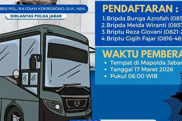 Ditlantas Polda Jabar Buka Pendaftaran Mudik Gratis 2026, Ini Persyaratan dan Rutenya