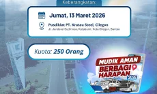 Krakatau Steel Group Buka Pendaftaran Mudik Gratis 2026, Ini Syarat dan Rutenya