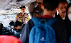 Launching Mudik Gratis 2026, Polres Cimahi Berangkatkan 92 Pemudik Hari ini