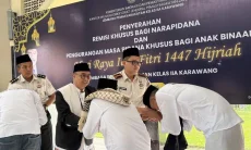 855 Napi Lapas Karawang Terima Remisi Idulfitri, 3 di Antaranya Langsung Bebas