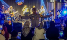 Selain Pengamanan, Polres Ciamis Sajikan Hiburan Musik di Rest Area