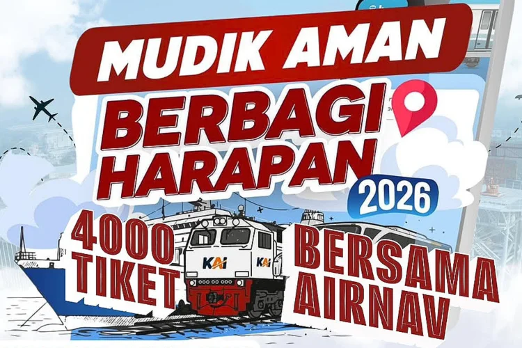 Mudik Gratis 2026 AirNav Indonesia Dibuka, Berikut Rute Tujuan dan Arus Balik