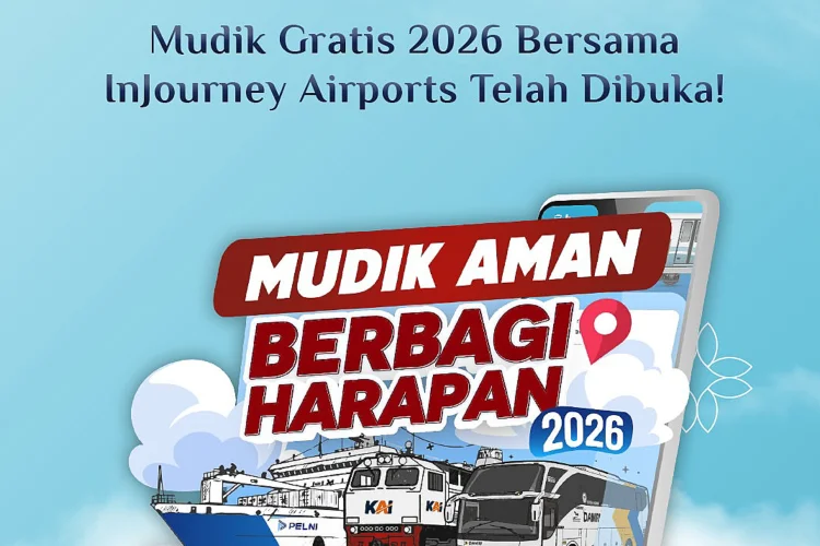 Mudik Gratis 2026 inJourney Airports Dibuka, Ini Rute Tujuan Bus dan Kereta Api