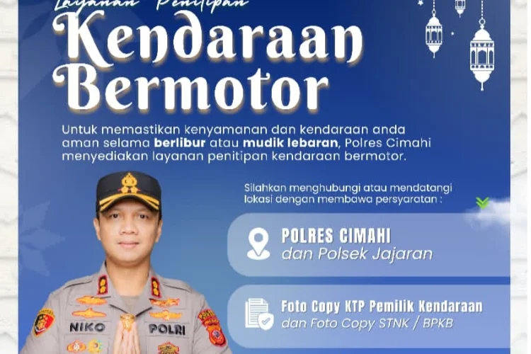 Mudik Lebaran 2026, Polres Cimahi Siapkan 14 Titik Penitipan Kendaraan Gratis