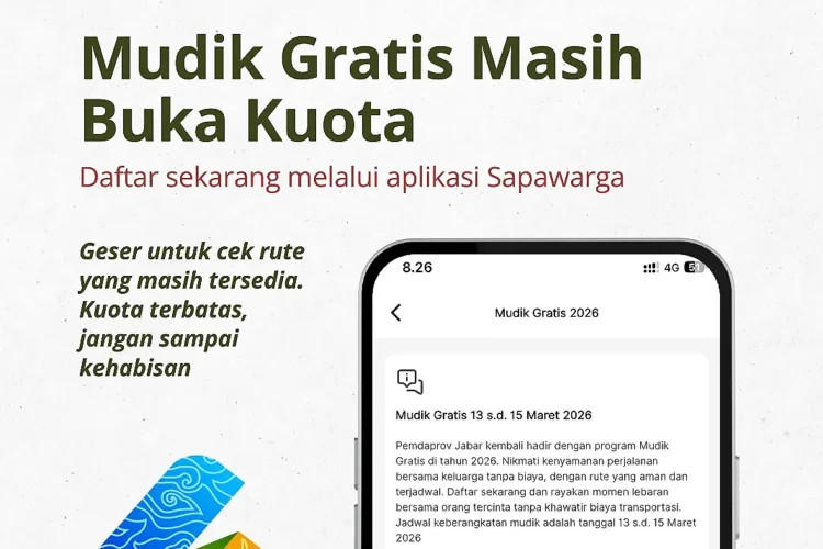 Mudik Gratis 2026 Dishub Jabar Masih Dibuka, Ini Rute dan Kuota yang Masih Tersedia