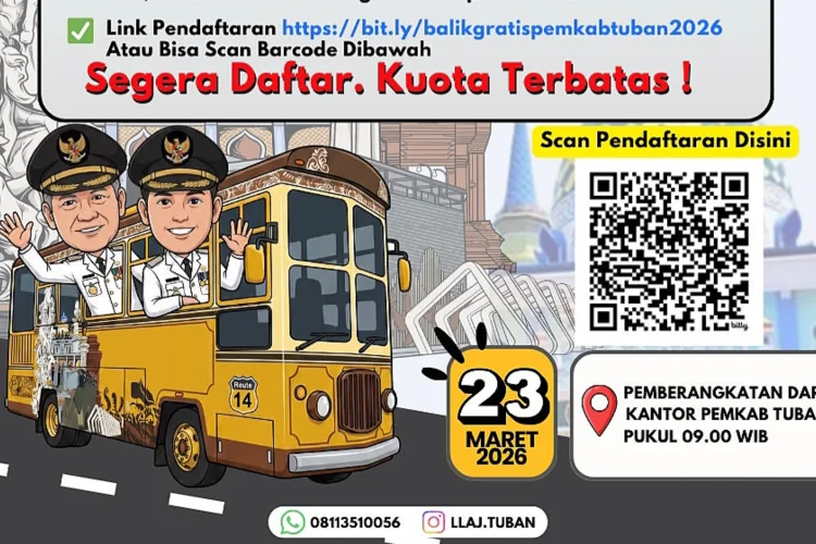 Pemkab Tuban Buka Pendaftaran Arus Balik Mudik Gratis 2026, Ini Syaratnya