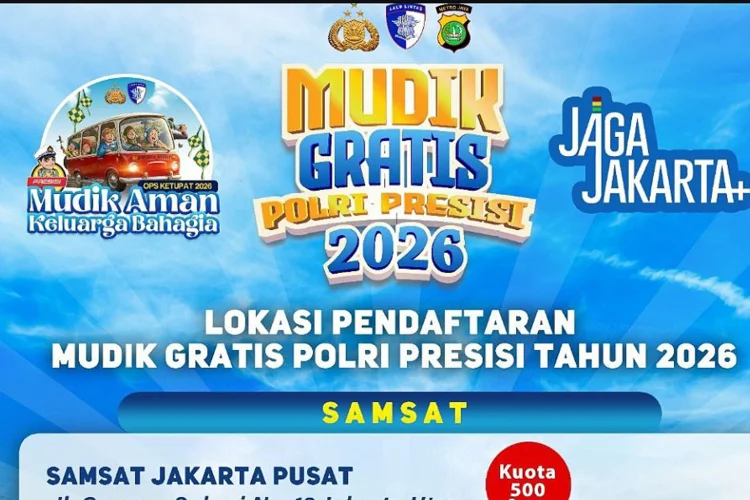 Polda Metro Jaya Buka Pendafatran Mudik Gratis 2026 Hari Ini Secara Offline