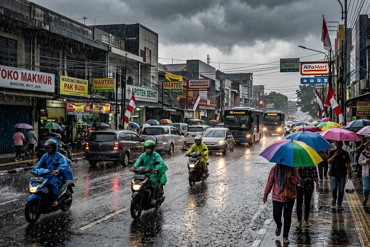 Prakiraan Cuaca Bandung Hari Ini, Rabu 15 April 2026: Hujan dari Siang Sampai Malam