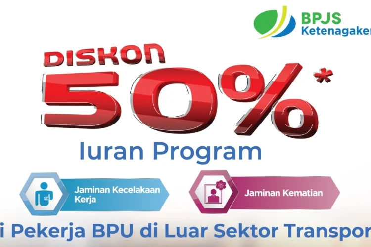 BPJS Ketenagakerjaan Beri Diskon 50% Iuran Pekerja Mandiri Sektor Non-Transportasi