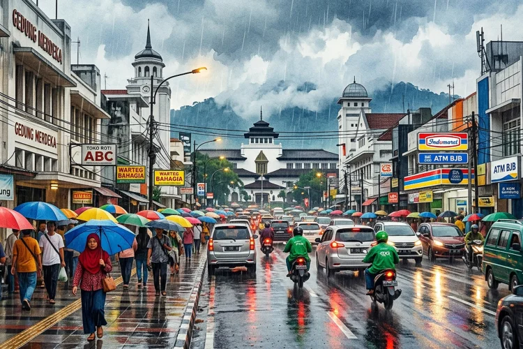 Prakiraan Cuaca Bandung Hari Ini, Minggu, 29 Maret 2026: Hujan Ringan hingga Lebat
