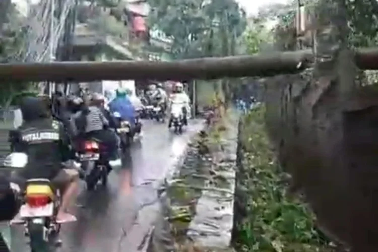 Hujan Es Disertai Agin Kencang Landa Parongpong, Pohon dan Tiang Listrik Tumbang