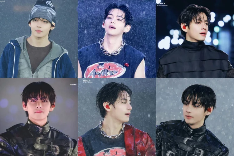 Luar Biasa! Visual V saat Konser BTS di Tengah Hujan Deras Kembali jadi Sorotan