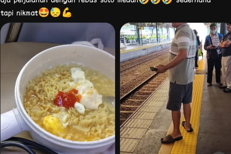 Viral Penumpang Masak Mie Pakai Panci Listrik di Kereta, Langsung 'Disemprot' KAI