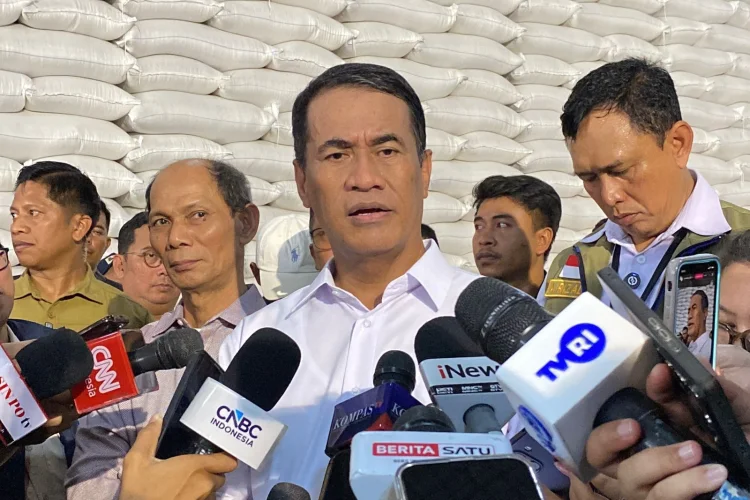 Mentan Sidak Gudang Beras di Karawang, Stok Cukup untuk Satu Tahun