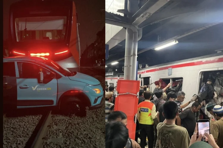 Gerbong Wanita Kosong Pasca Tabrakan KRL dan KA Argo Bromo
