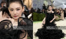 Ningning aespa Memukau Sebagai 'Black Swan' saat Debut di Met Gala 2026